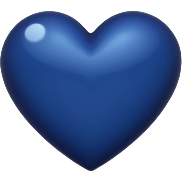 Small dark midnight  blue simple heart emoji