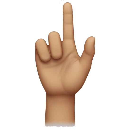 hand two fingers together emoji
