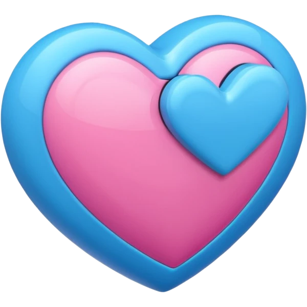 un corazón negro, rosado & azul emoji
