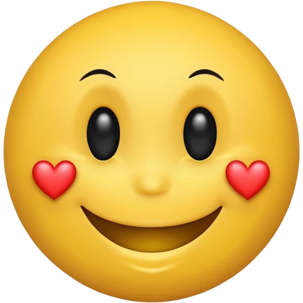 Smiley qui sourit avec des cœur noir emoji