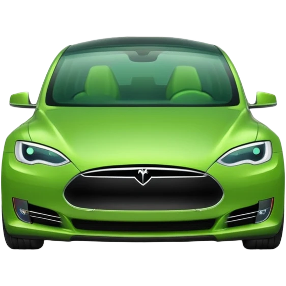generate tesla emoji in #00ffa8 greencolour emoji