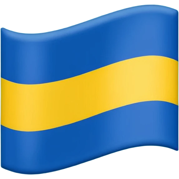 Bandera de tres líneas Ariba azul medioverde abajo amarillo  emoji