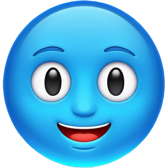 -21 Emoji in blue like a neon sign emoji