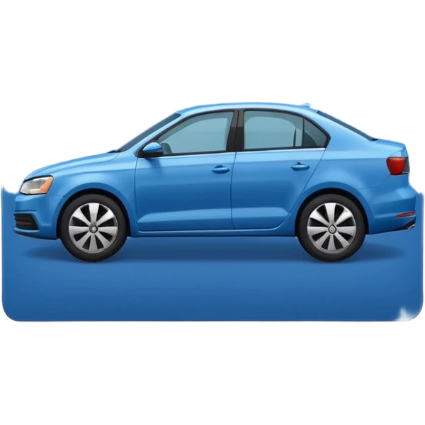 A **simple emoji-style icon** of a **blue multipocket folder**, clean and minimal, with **layered inner tabs**, subtle shading, and a **small blue Volkswagen Jetta car symbol** on the front. blue folder
 emoji