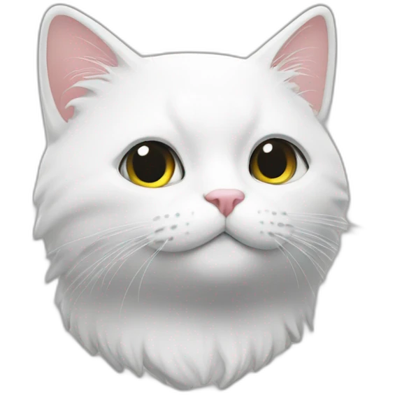 Chat blanc emoji