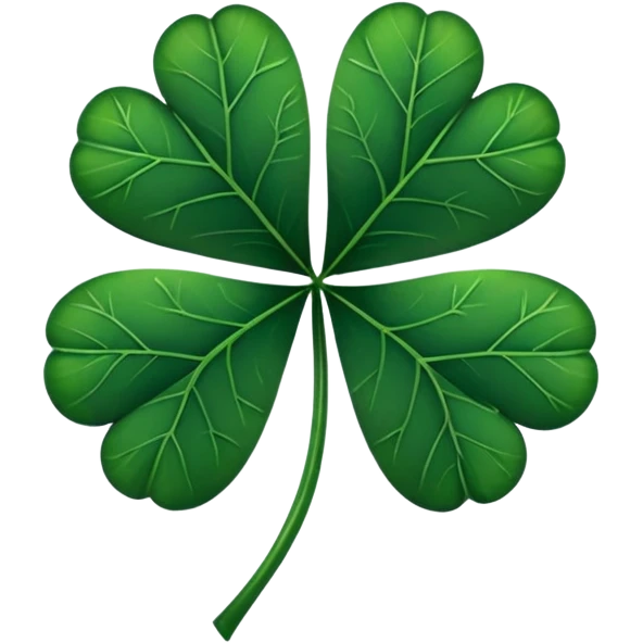 Five leaf clover in black clover in red and black colour  emoji