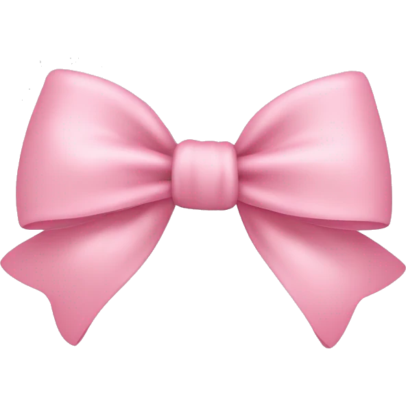Baby pink Bow￼￼ emoji