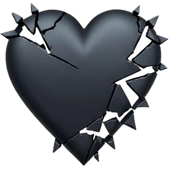 Corazón negro roto emoji