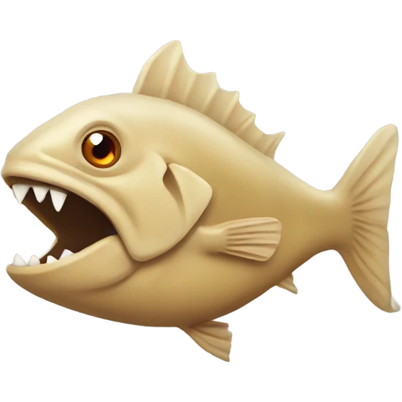 Beige piranha emoji