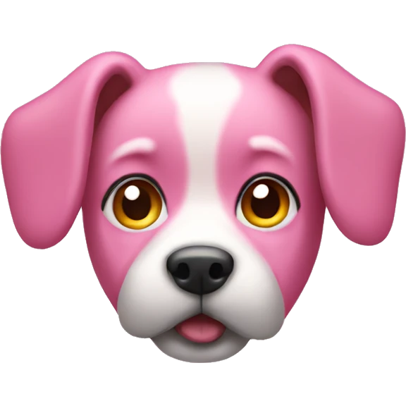 pink dog emoji