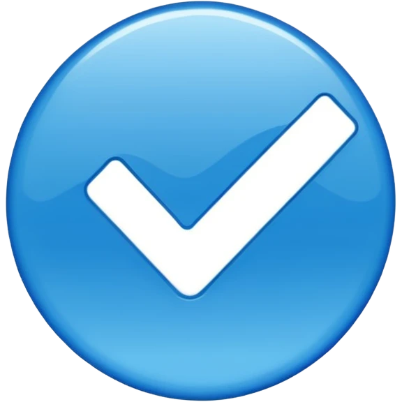 Blue verified tick emoji