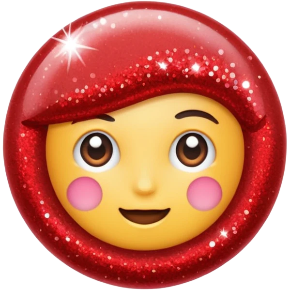 red glitter sweet emoji