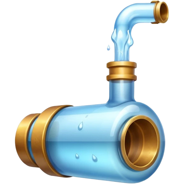 A pipe filled with water emoji