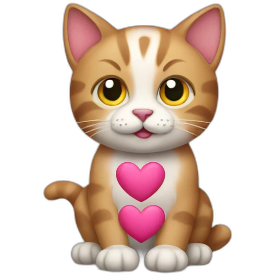 cat with hearts emoji