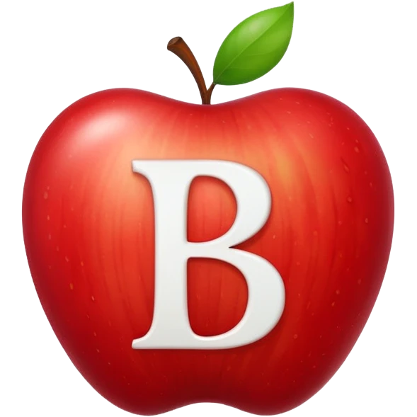 O like empty apple inside letter B emoji