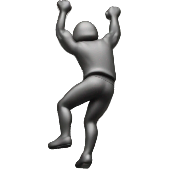 Climbing man relief emoji
