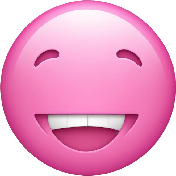 round smiley like on iPhone pink emoji