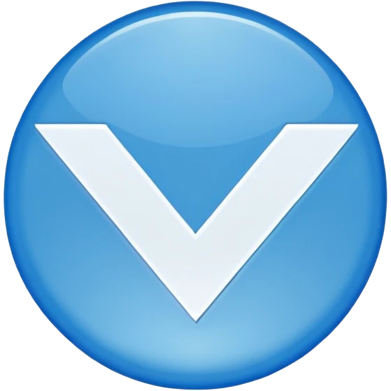 Un circulo celeste con una palomita blanca dentro un check emoji