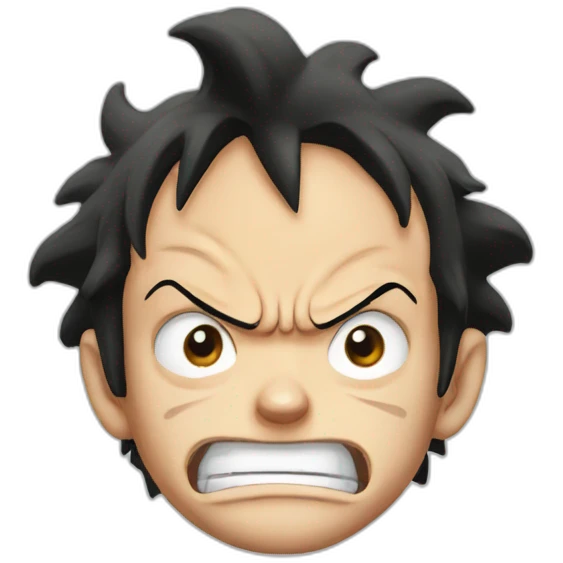 Luffy furious emoji