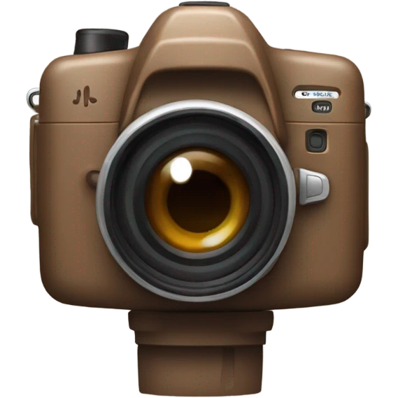 Camara with brown emoji