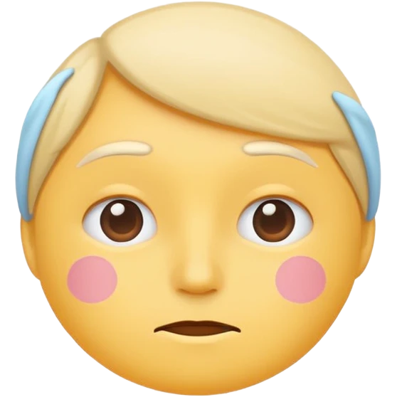 minimal flat emoji with mild tension,
slightly raised eyebrows,
thoughtful expression,
balanced emotion,
soft pastel tones,
modern health tracking app style,
transparent background,
vector illustration
 emoji