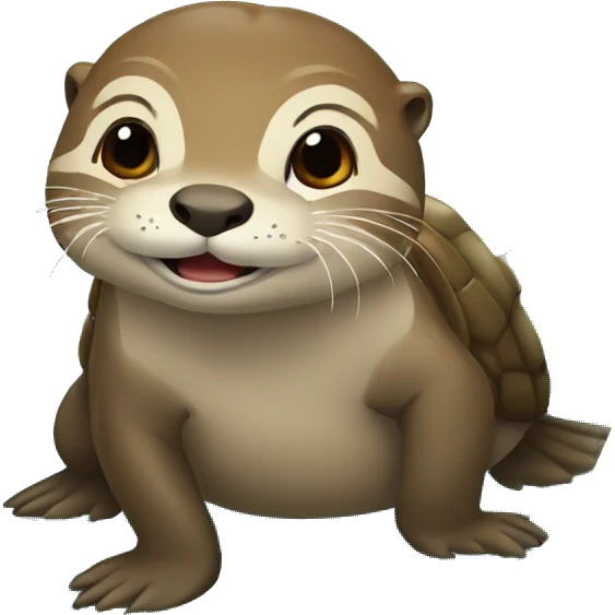 Loutre sur tortue emoji