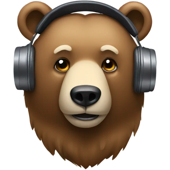 bear with headphones  emoji