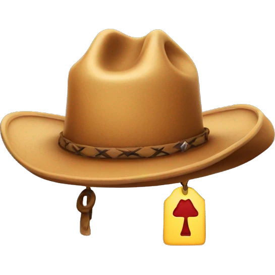 a plus sign with a cowboy hat emoji