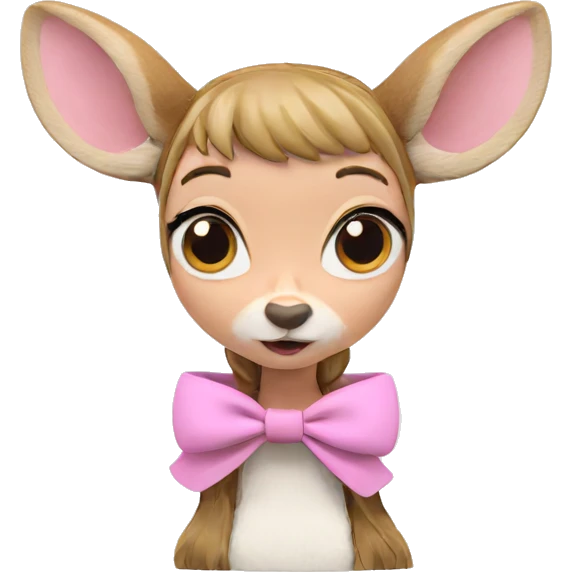furry girl with deer ears emoji