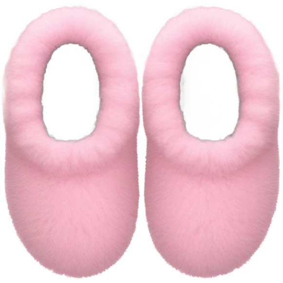 Pink fluffy slippers emoji