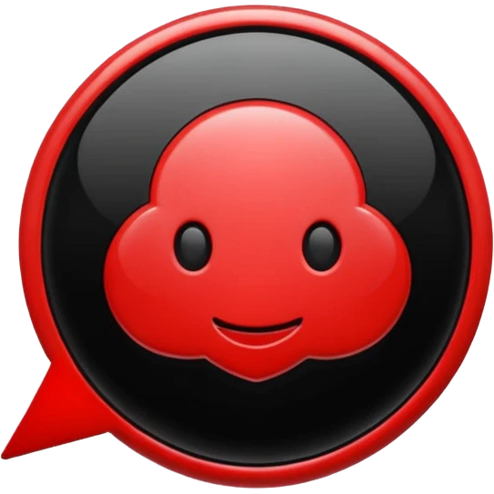 black and red internet Icon emoji