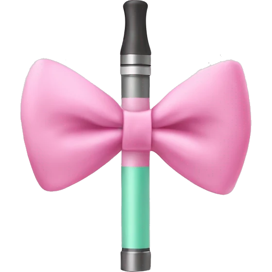 Pastell pink vape with Pastell pink bow emoji