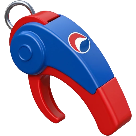 whistle nfl american football blue (#00A3E0) and red (#F9423A) emoji
