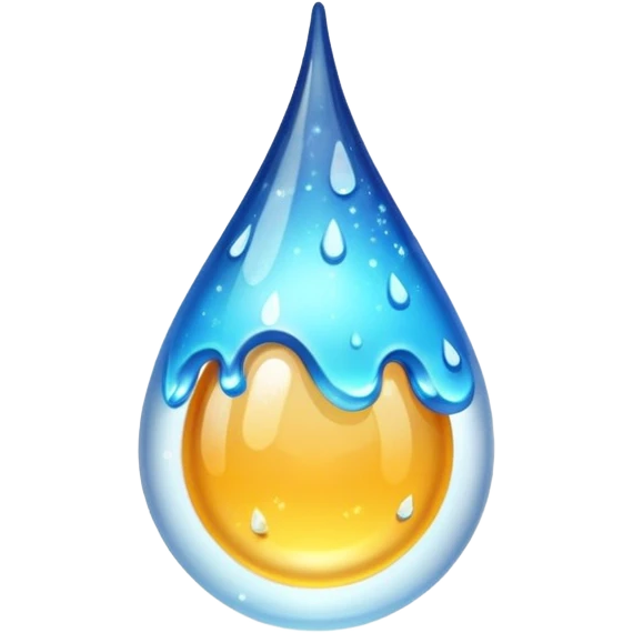resin drop with sparkles inside emoji