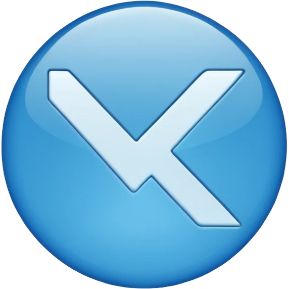 Yuvarlak mavi tik emoji