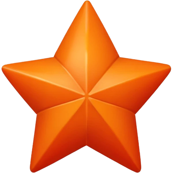 Oreange ball in red star emoji