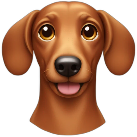 sausage dog face emoji