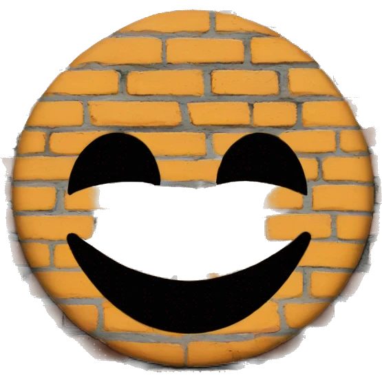 GRAFFITI brick background smiley face emoji