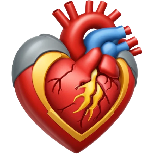 Un corazón humano roto de color gris con grietas  sangrando y expulsando sangre rodeado de vendas y tiritas que se despegan sin hacer efecto emoji