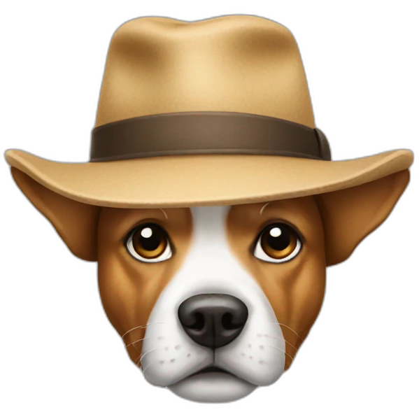 dog with hat emoji