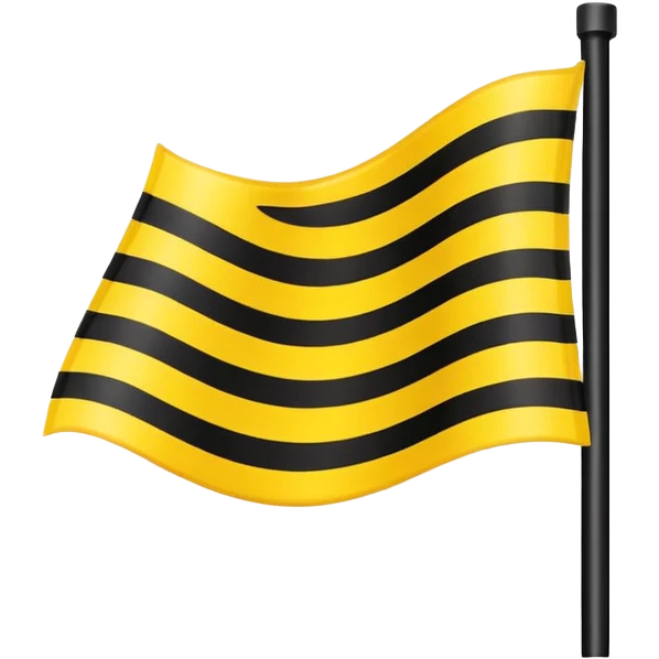 Create 2 yellow lined and 1 black lined flag emoji and put black line between yellow lines emoji