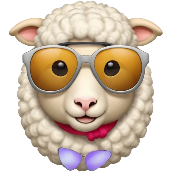 sheep with dunglasses emoji