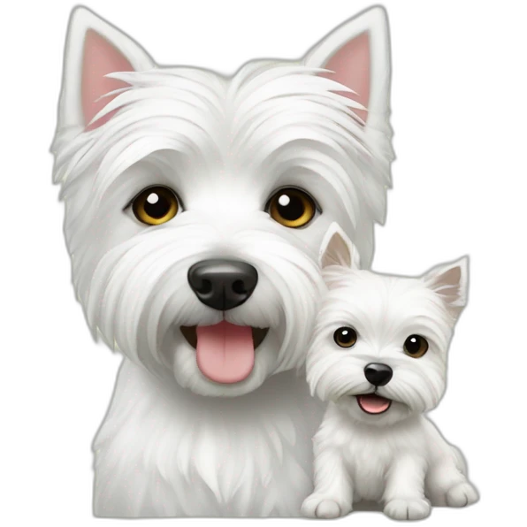 westie with baby emoji