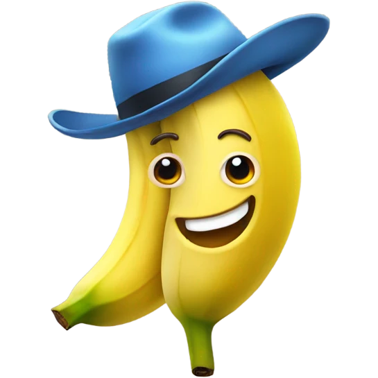 Banana wearing a hat emoji