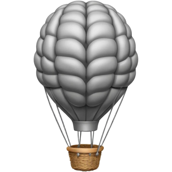 Globo aerostatico con forma de cerebro emoji