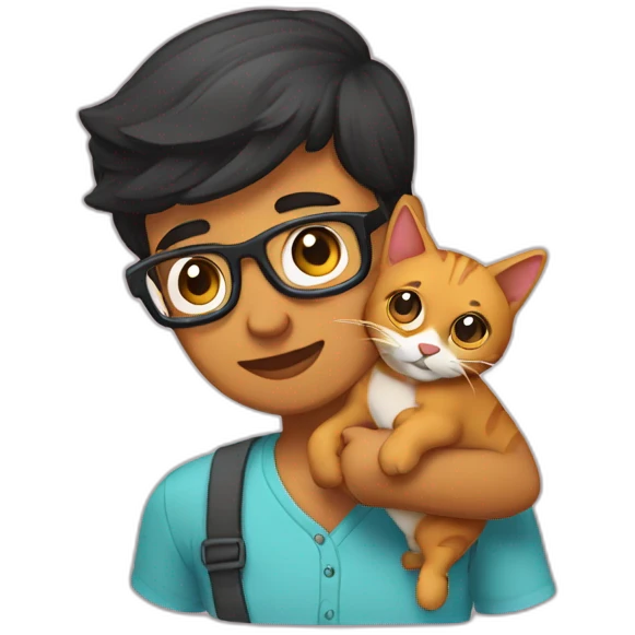 Puru vijayvargia holding a cat emoji