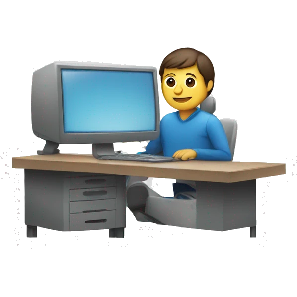 a man behind a computer with an argentinian flag emoji