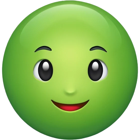 Fun green emoji