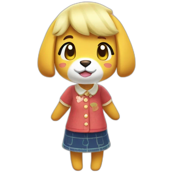 Isabelle animal crossing heart emoji