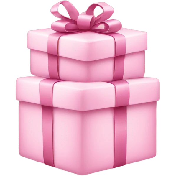 three light pink christmas gifts emoji